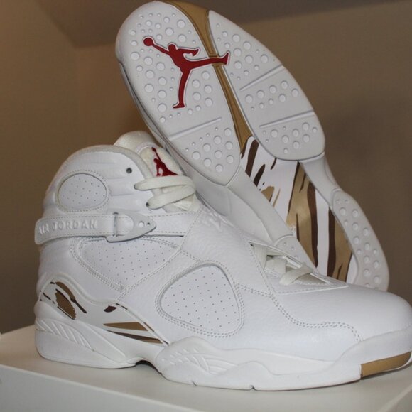 Nike Air Jordan 8 Retro x OVO White/Gold Size 10 October\'s Very Own Drake NEW DS